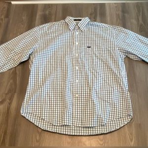 Faconnable Plaid Button Down Dress Shirt Mens size XL Cotton